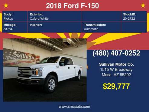 2018 Ford F-150 - cars & trucks - by dealer - vehicle automotive sale for sale in Mesa, AZ