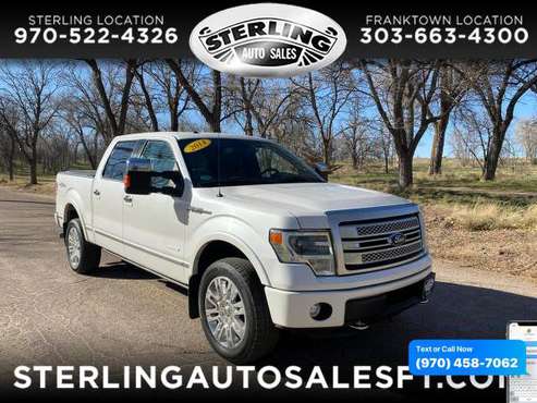 2014 Ford F-150 F150 F 150 4WD SuperCrew 145 Platinum - CALL/TEXT for sale in Sterling, CO