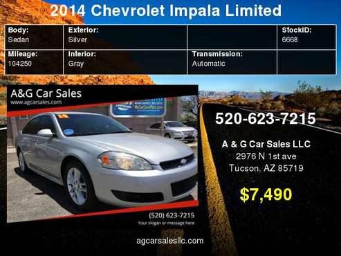 2014 Chevrolet Impala Limited LTZ Fleet 4dr Sedan for sale in Tucson, AZ