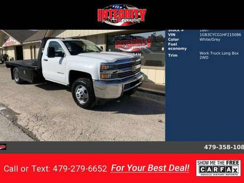 2017 Chevy Chevrolet Silverado 3500HD Work Truck Long Box truck... for sale in Bethel Heights, AR