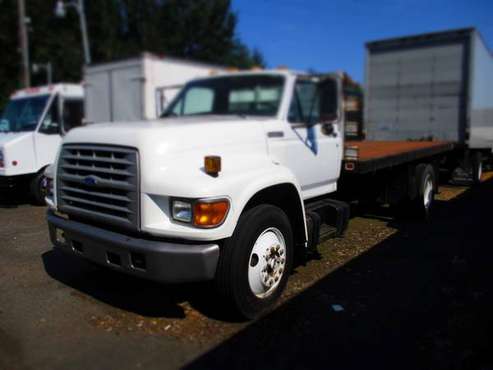 1995 Ford F800 16FT Diesel Flatbed 8061 - - by dealer for sale in Kent, WA