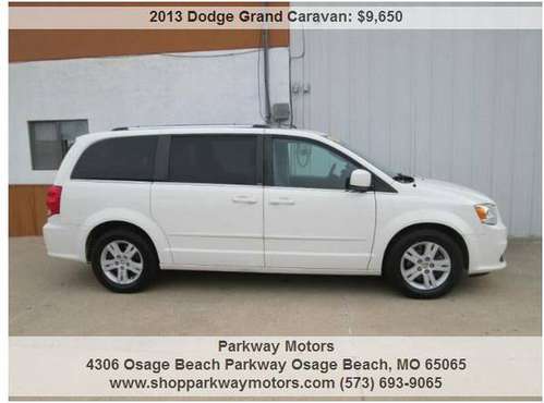 2013 Dodge Grand Caravan Crew 105427 Miles for sale in osage beach mo 65065, MO