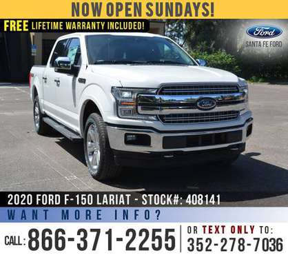 *** 2020 Ford F150 Lariat 4WD *** SAVE Over $6,000 off MSRP! - cars... for sale in Alachua, GA