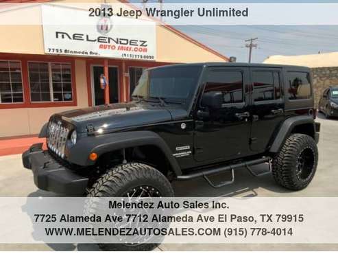 2013 Jeep Wrangler Unlimited 4WD 4dr Sport - cars & trucks - by... for sale in El Paso, TX