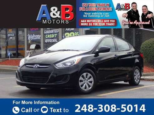 2017 Hyundai Accent Value Edition sedan Black - cars & trucks - by... for sale in Waterford Township, MI