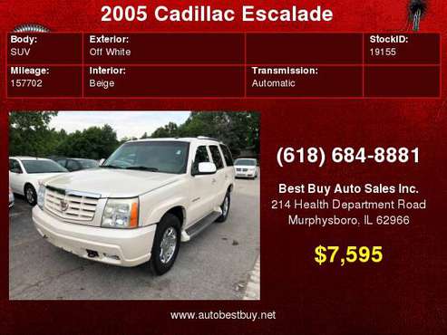 2005 Cadillac Escalade Base AWD 4dr SUV Call for Steve or Dean for sale in Murphysboro, IL