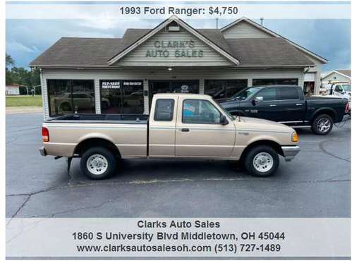 1993 Ford Ranger XLT 2dr Extended Cab SB 49545 Miles - cars & trucks... for sale in Middletown, OH