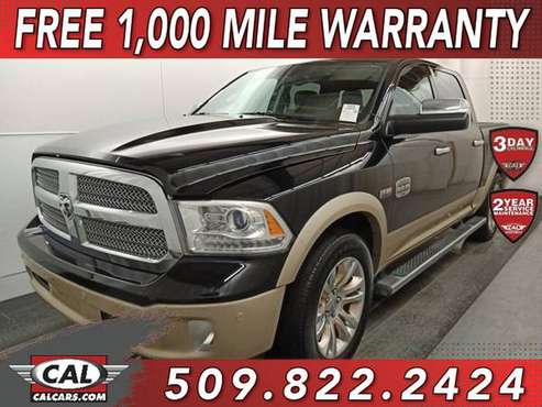 2014 Ram 1500 4WD Dodge Crew cab Longhorn Many Used Cars! Trucks! for sale in Airway Heights, WA