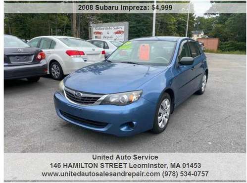 2008 Subaru Impreza 2.5i AWD 4dr Wagon 4A HAS ONLY 123K MILES - cars... for sale in leominster, MA