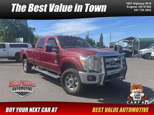 2015 Ford F350 Super Duty Crew Cab Lariat Pickup 4D 8 ft - cars & for sale in Eugene, OR