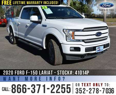 2020 FORD F150 LARIAT 4WD Leather, Backup Camera, F-150 4X4 for sale in Alachua, FL