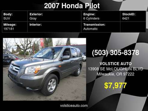2007 Honda Pilot 4X4 4dr EX-L GRAY 1 OWNER LOOKS NEW ! - cars & for sale in Milwaukie, OR