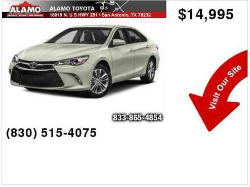 2016 Toyota Camry SE - cars & trucks - by dealer - vehicle... for sale in San Antonio, TX