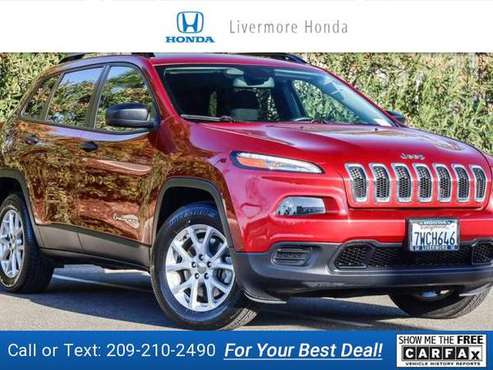 2017 Jeep Cherokee Sport suv Deep Cherry Red Crystal Pearlcoat for sale in Livermore, CA