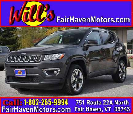 2019 JEEP COMPASS Limited 4x4 4dr SUV 14K Spotless Miles! KT753364 for sale in FAIR HAVEN, VT