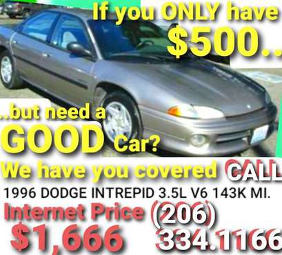 DODGE INTREPID only $1,666 & We Finance - cars & trucks - by dealer... for sale in Lynnwood, WA