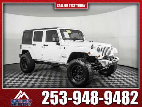 Lifted 2013 Jeep Wrangler Unlimited Sahara 4x4 for sale in PUYALLUP, WA