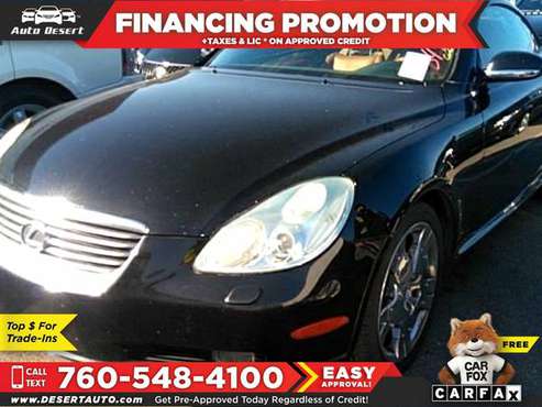 2002 Lexus *SC* *430* Only $255/mo! Easy Financing! - cars & trucks... for sale in Palm Desert , CA