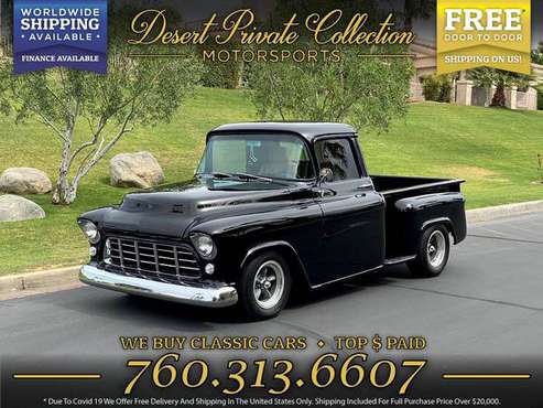 1955 Chevrolet 3100 short bed step side AC Resto Mod Pickup LOADED for sale in IL