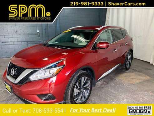2015 Nissan Murano Platinum AWD suv RED - cars & trucks - by dealer... for sale in Merrillville, IL