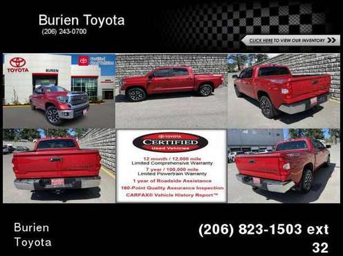 2018 Toyota Tundra 4x4 Sr5 Crewmax - - by dealer for sale in Burien, WA