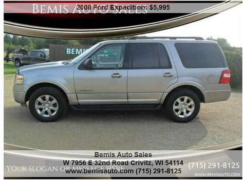 2008 FORD EXPEDITION XLT - cars & trucks - by dealer - vehicle... for sale in Crivitz, WI