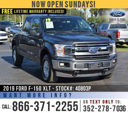 2019 FORD F-150 XLT 4WD *** Bluetooth, FordPass Connect, Camera ***... for sale in Alachua, FL