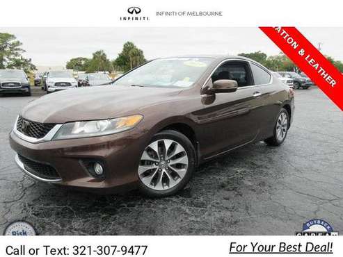 2013 Honda Accord EX-L coupe Tiger Eye Pearl - - by for sale in Melbourne , FL