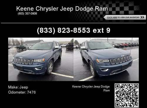 2020 Jeep Grand Cherokee Overland - - by dealer for sale in Keene, NH