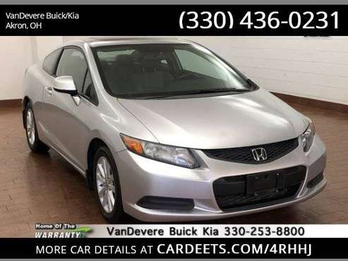 2012 Honda Civic Cpe EX-L, Alabaster Silver Metallic for sale in Akron, OH