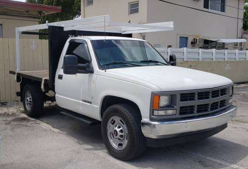 1999 1 Ton Chevy 3500 flatbed work truck for sale in Hollywood, FL