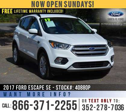 2017 Ford Escape SE *** Ecoboost, Tinted Windows, Camera *** - cars... for sale in Alachua, FL
