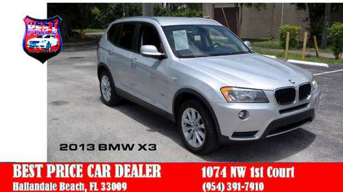 2013 BMW X3 xDRIVE 28i AWD LUXURY SUV***BAD CREDIT APPROVED + LOW PAYM for sale in Hallandale, FL