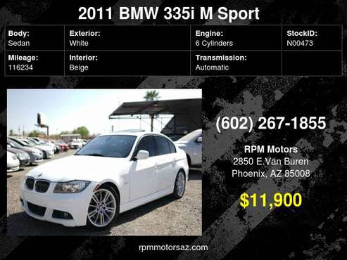 2011 BMW 335i M Sport RWD - cars & trucks - by dealer - vehicle... for sale in Phoenix, AZ