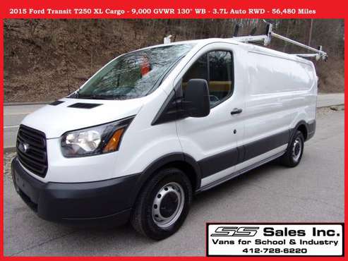 2015 Ford Transit T250 Cargo Van - Low Roof - 56,480 Miles -... for sale in Allison Park, PA