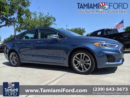 2019 Ford Fusion Blue Metallic Test Drive Today for sale in Naples, FL