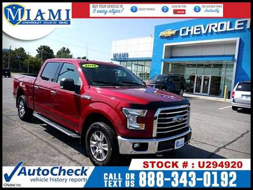2016 Ford F-150 XLT 4X4 TRUCK -EZ FINANCING -LOW DOWN! - cars &... for sale in Miami, MO