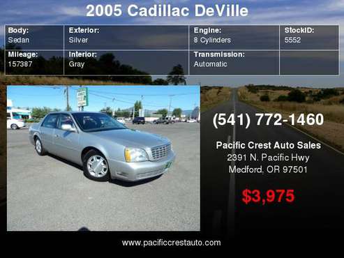 2005 Cadillac DeVille 4dr Sdn for sale in Medford, OR