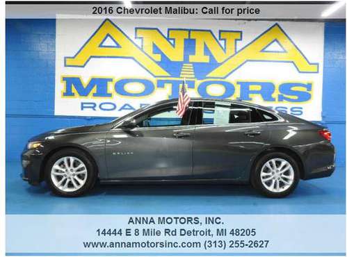2016 CHEVROLET MALIBU LT,$00*DN AVAILABLE TODAY-STOP BY OR CALL US NOW for sale in Detroit, MI