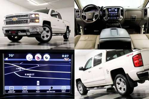 HEATED COOLED LEATHER! 2015 Chevrolet Silverado 1500 4X4 Crew White... for sale in Clinton, AR