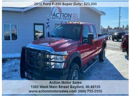 2012 Ford F-350 Super Duty XLT 4x4 4dr Crew Cab 8 ft LB SRW Pickup for sale in Gaylord, MI