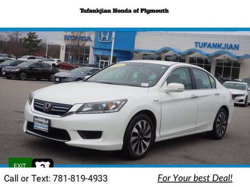 2014 Honda Accord Hybrid Base hatchback White - - by for sale in Plymouth, MA
