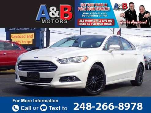 2014 Ford Fusion SE sedan Off White - - by dealer for sale in Waterford Township, MI