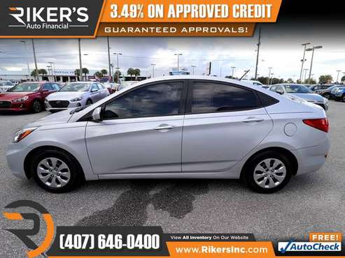 $103/mo - 2017 Hyundai Accent SE - 100 Approved! - cars & trucks -... for sale in Kissimmee, FL