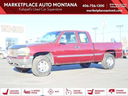 1999 GMC SIERRA 1500 EXTENDED 4x4 4WD SHORT BED Pickup Truck - cars... for sale in Kalispell, MT