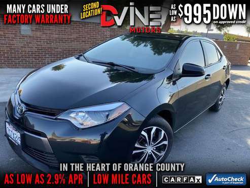 2016 TOYOTA COROLLA LE - cars & trucks - by dealer - vehicle... for sale in Santa Ana, CA