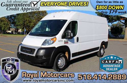 2019 RAM PROMASTER 2500 HIGH ROOF EXT CARGO VAN WE FINANCE ALL !!! -... for sale in Uniondale, NY