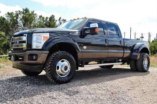 2015 FORD F350 KING RANCH 4X4 - BLK ON BLK - NAV ROOF- NEW 35" TOYO MT for sale in LEANDER, TX