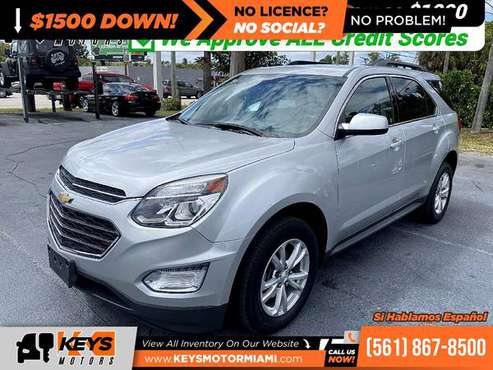 287/mo - 2016 Chevrolet Equinox LT - - by dealer for sale in West Palm Beach, FL