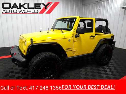 2011 Jeep Wrangler 4WD 2dr Sport hatchback Yellow - cars & trucks -... for sale in Branson West, MO